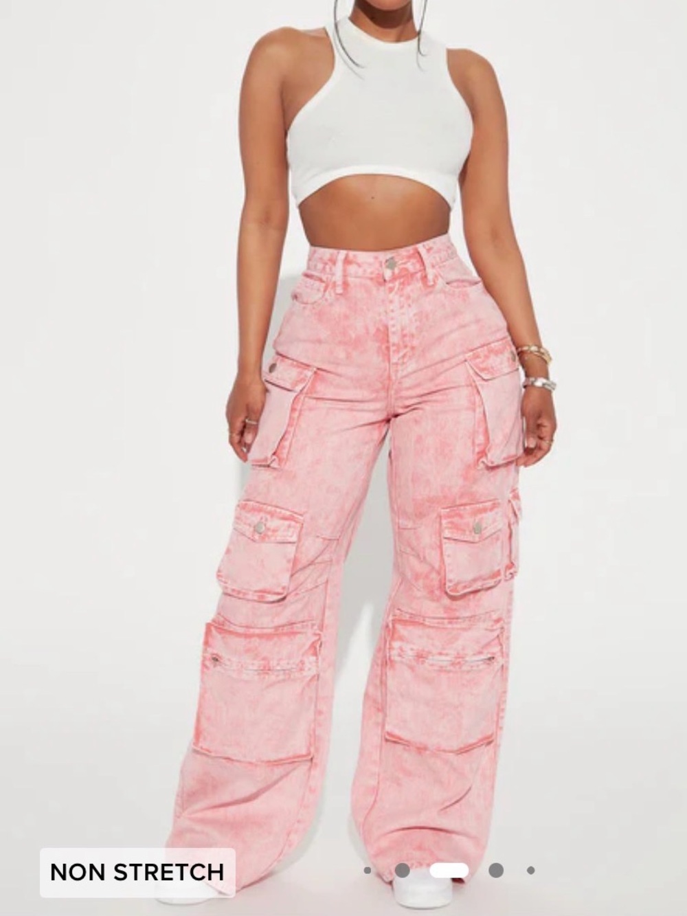 Lily High Rise Cargo Jeans - Picture 3 of 4